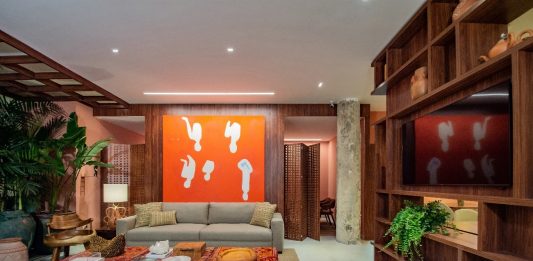 Ceusa está presente na 37ª edição da CASACOR SP Projeto: Trees Arquitetura | Ambiente ‘Casa Viva’ com o produto Flakes SBE NAT