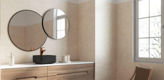 Deca aborda o uso das cores como expressão em espaços de skincare Projeto de banheiro com Cuba Slim de Apoio Quadrada com Deck - Ébano Fosco
