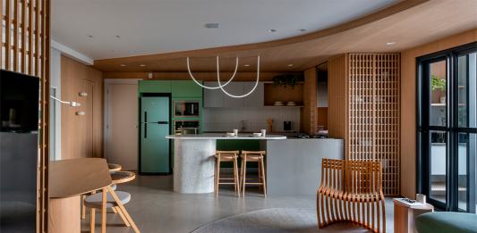Bohrer Arquitetos assina apartamento decorado Tay Projeto Bohrer Arquitetos | Porcelanato York SGR NAT, da Portinari, aplicado no piso do apartamento