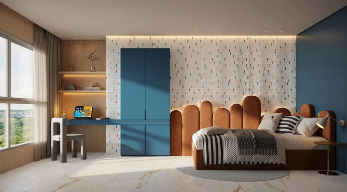 O design nos lares como forma de proporcionar experiências de felicidade Coleção Dinda da CEUSA na parede