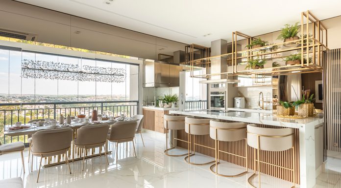O Brilho do Sofisticado: Dourado é protagonista em projeto de Karen Trevisan para a Viva Magazine 2ª edição Projeto Apartamento no LaVie Swiss Park de Karen Trevisan