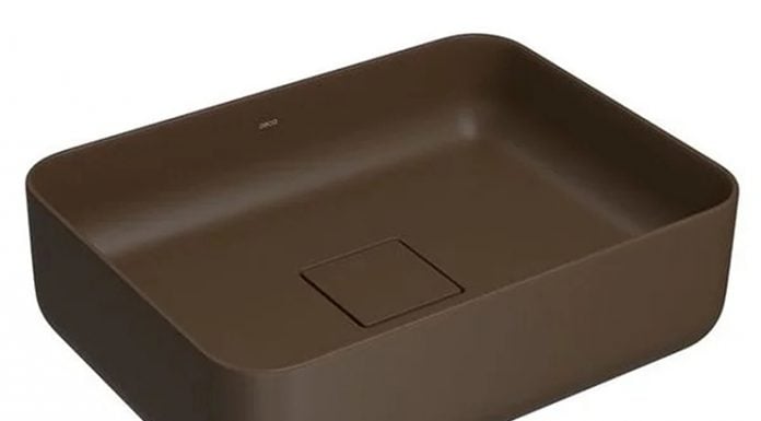 Obra Fácil oferece produtos na paleta da Cor do Ano: Mocha Mousse Cuba Slim Apoio Deca Retangular 40cm