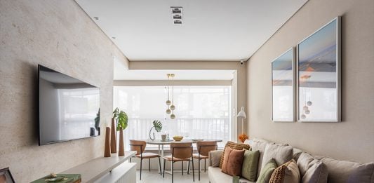 Cavalcante Ferraz Transforma 60m² em Elegância e Conforto: Destaque na 2ª Edição da Viva Magazine Projeto de Arquitetura e Design por Cavalcante Ferraz Arquitetura | Design