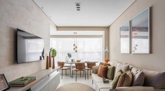 Cavalcante Ferraz Transforma 60m² em Elegância e Conforto: Destaque na 2ª Edição da Viva Magazine Projeto de Arquitetura e Design por Cavalcante Ferraz Arquitetura | Design