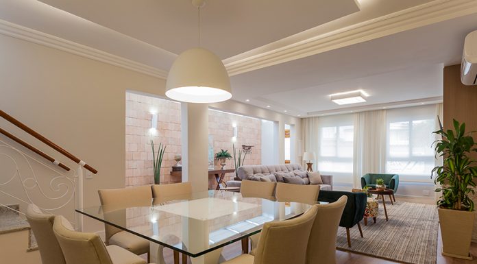 Luz, integração e personalidade em reforma residencial na Vila Gumercindo Projeto RMV Interiores | Área social com ambientes integrados