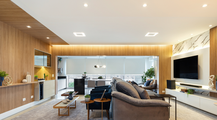 Integração e Funcionalidade: O design de um apartamento contemporâneo em Guarulhos RMV Interiores reforma apartamento de 162m²