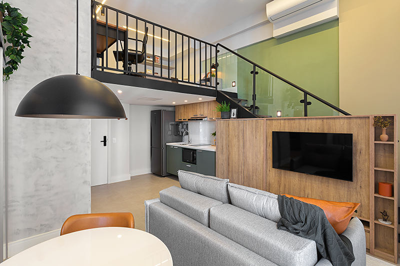 Projeto: RMV Interiores |Apartamento de 31m² ganha novas funcionalidades