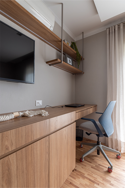Projeto CADDA Arquitetura|Dormitório com espaço para office