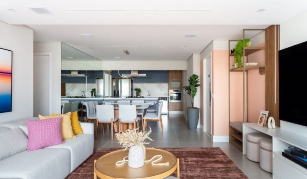 Projeto: RMV Interiores | Apartamento em Perdizes ganha vida com cores que seguem o pôr do sol