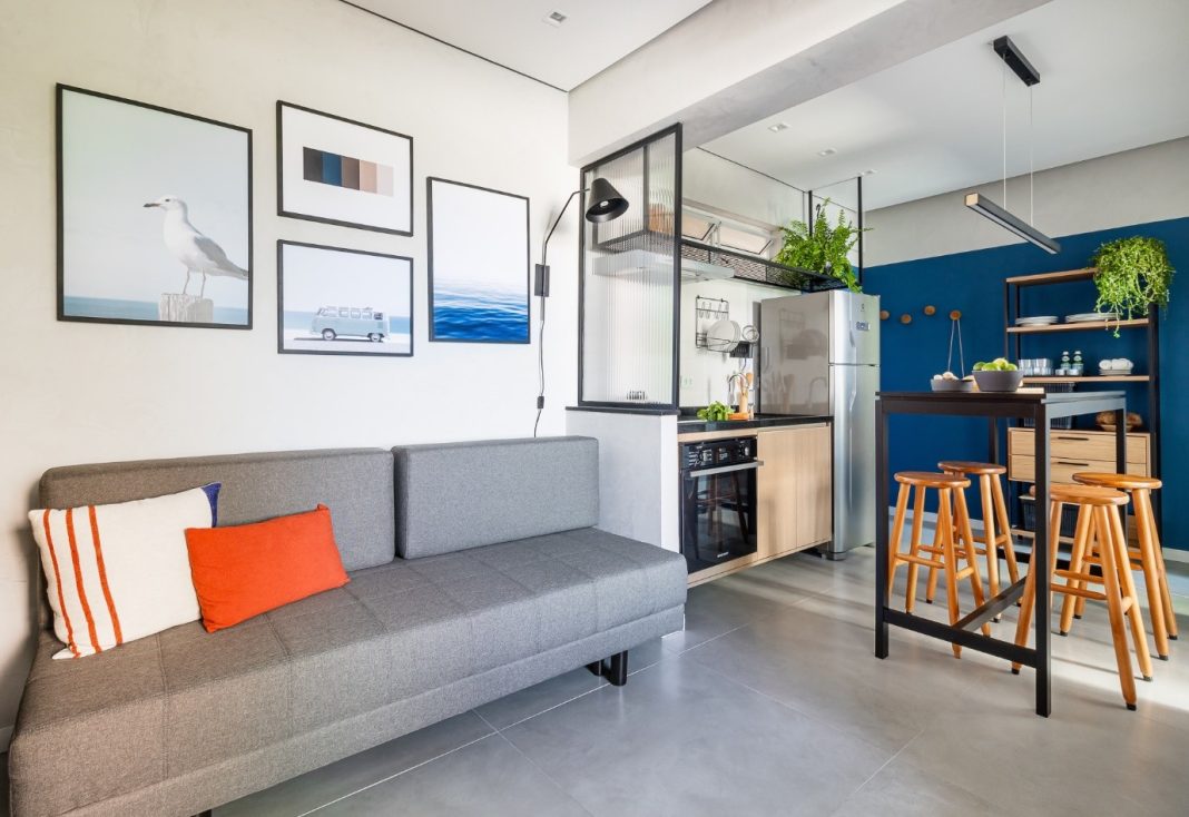 Projeto Bimá Arquitetura | Arquiteta transforma apartamento de 33m² em um lar acolhedor, unindo funcionalidade e estilo.