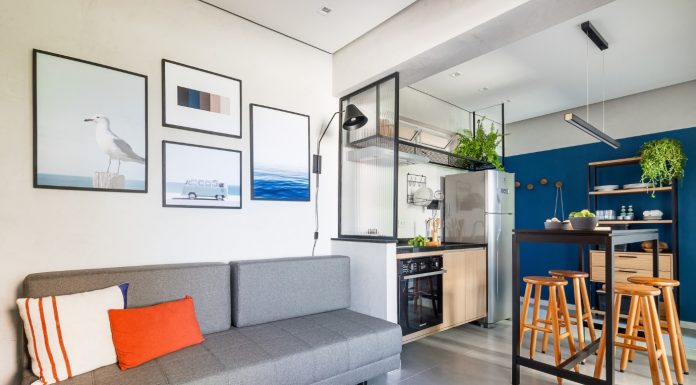Kitnet de 33m² em Santos ganha projeto completo assinado pela Bimá Arquitetura com conceito contemporâneo e alma de lar Projeto Bimá Arquitetura | Arquiteta transforma apartamento de 33m² em um lar acolhedor, unindo funcionalidade e estilo.