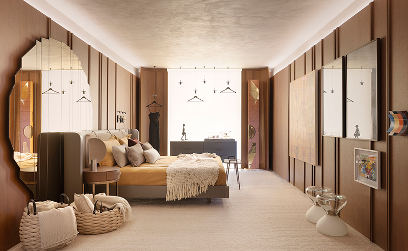 Projeto: Bo.arch Studio | O ambiente em exposição na mostra foi inspirado pela obra Jardim Secreto do artista curitibano Emerson Persona. 