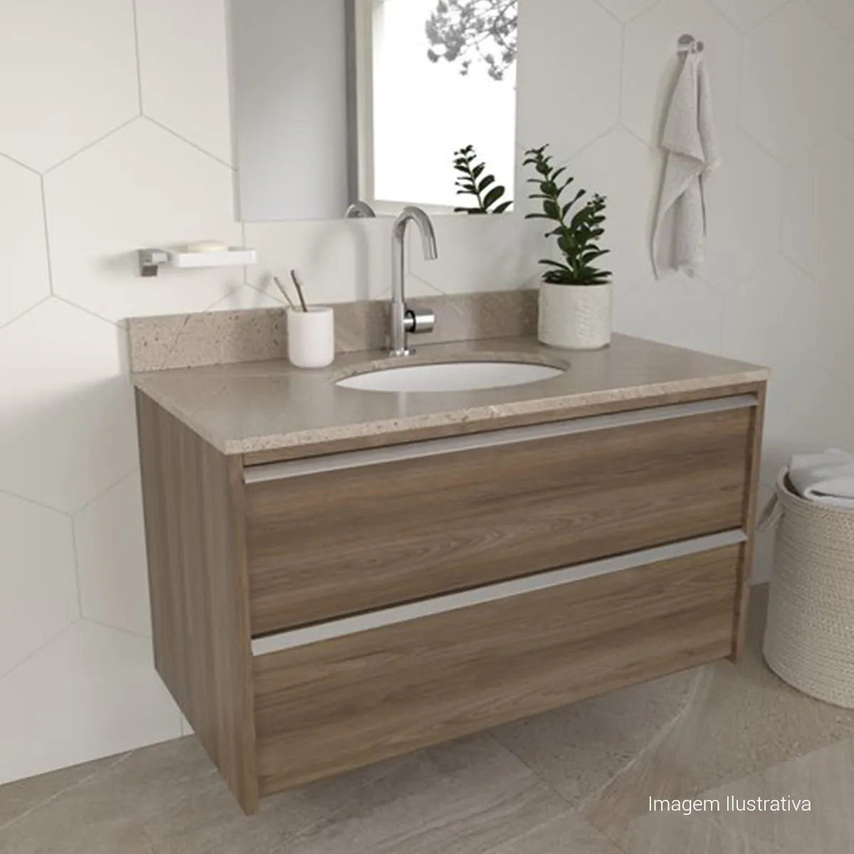 Cuba de embutir apresenta superfície contínua e fácil de limpar – Foto: Deca