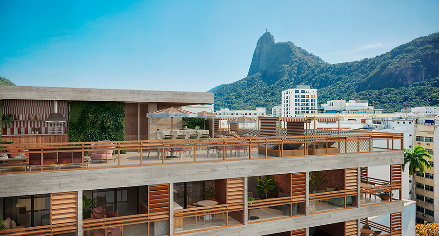 Projeto: Pedro Coimbra | MO.dO marca a estreia do arquiteto na escala do edifício no Rio de Janeiro, reinterpretando o modernismo brasileiro com fluidez, materialidade honesta e conexão urbana.