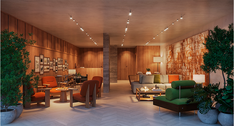 Projeto: Pedro Coimbra | O projeto reinterpreta reinterpretando o modernismo brasileiro com fluidez, materialidade honesta e conexão urbana