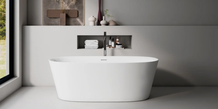 Banheira NILA 150 é da Don & Donna, marca exclusiva da Obra Fácil – Foto: Obra Fácil